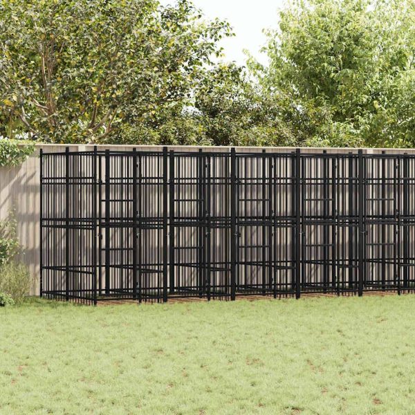 Chenil d’extérieur pour chiens Acier 16,59 m² vidaXL 3097944 Chenil d’extérieur pour chiens Acier 16,59 m² vidaXL 3097944