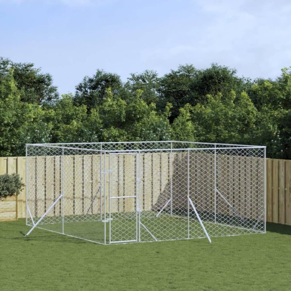 Chenil Extérieur Acier Galvanisé pour Chiens et Animaux Jardin 4x4x2 m – ComfortXL Outdoor Living Chenil Extérieur Acier Galvanisé pour Chiens et Animaux Jardin 4x4x2 m – ComfortXL Outdoor Living