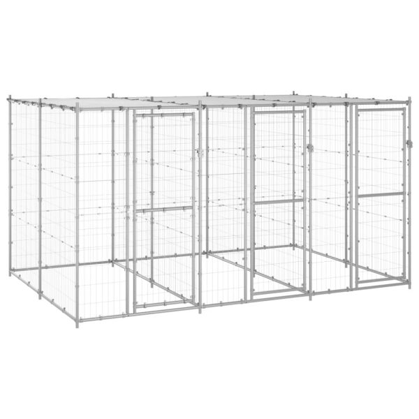 Chenil extérieur avec toit en acier galvanisé pour jardin 7,26 m² – ComfortXL Outdoor Living Chenil extérieur avec toit en acier galvanisé pour jardin 7,26 m² – ComfortXL Outdoor Living