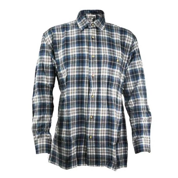 Chemise longue à carreaux bleu Chevron taille L à 2XL Chemise longue à carreaux bleu Chevron taille L à 2XL