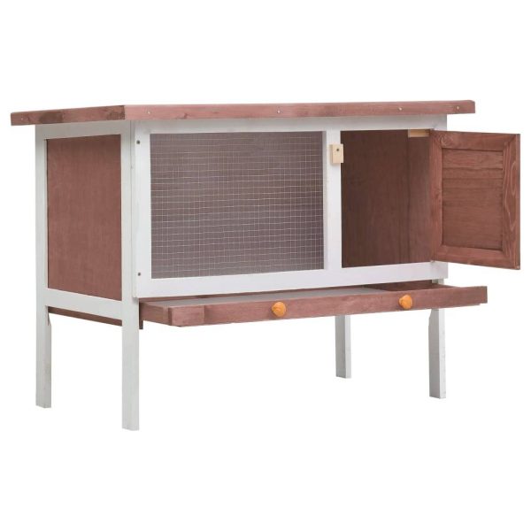 Clapier d’extérieur – Cage d’extérieur 1 niveau Marron Bois rj501 Clapier d’extérieur – Cage d’extérieur 1 niveau Marron Bois rj501