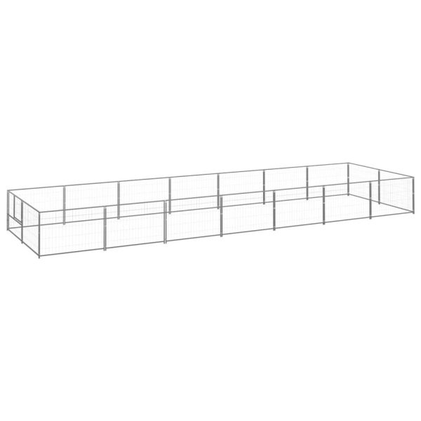 Chenil Argenté 14 m² Acier vidaXL 3082123 Chenil Argenté 14 m² Acier vidaXL 3082123