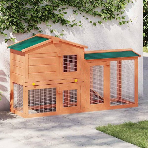 Clapier large d’extérieur pour petits animaux de compagnie Bois vidaXL 170162 Clapier large d’extérieur pour petits animaux de compagnie Bois vidaXL 170162