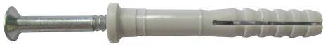 Cheville Tap-Vis tête plate - Cheville à frapper à collerette plate - Ø 6 x 40 mm - Seau de 1300 - ING FIXATION - A270292