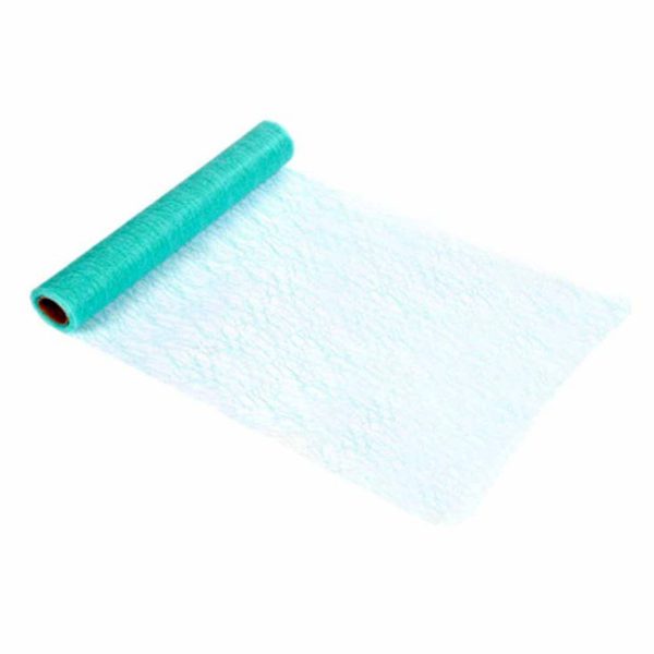 Chemin de Table Jetable «Effet Maille» 30cmx5m Menthe Chemin de Table Jetable «Effet Maille» 30cmx5m Menthe