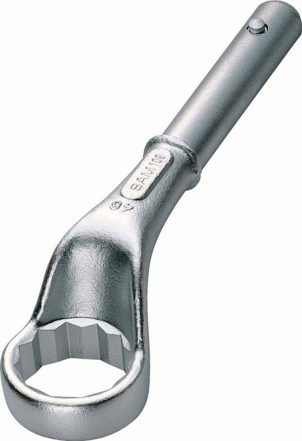 Clé polygonale contre-coudee gros effort 27 mm SAM - 10927