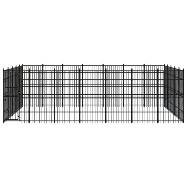 Chenil D’Extérieur Pour Chiens Acier 32,26 M² – vidaXL Chenil D’Extérieur Pour Chiens Acier 32,26 M² – vidaXL