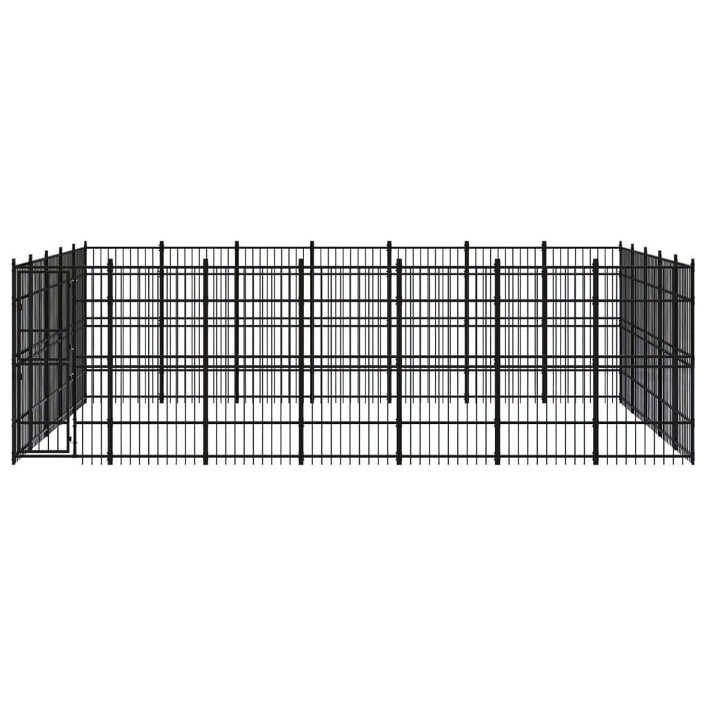 Chenil D'Extérieur Pour Chiens Acier 32,26 M² - vidaXL