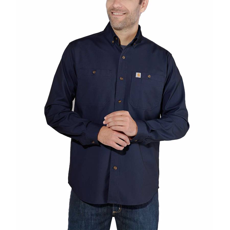 Chemise LW Rigby Solid L/S 103554 CARHARTT 412Navy Taille L - S1103554412L