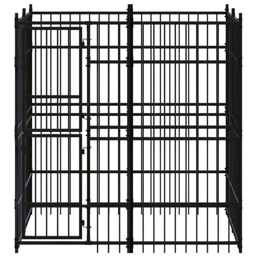 Chenil d'extérieur - Cage d'extérieur - Chenil de jardin pour chiens Acier 3,69 m²
