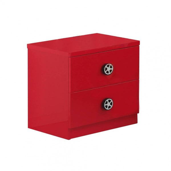 Chevet 2 Tiroirs Rouge Style Racing – TURBO Chevet 2 Tiroirs Rouge Style Racing – TURBO
