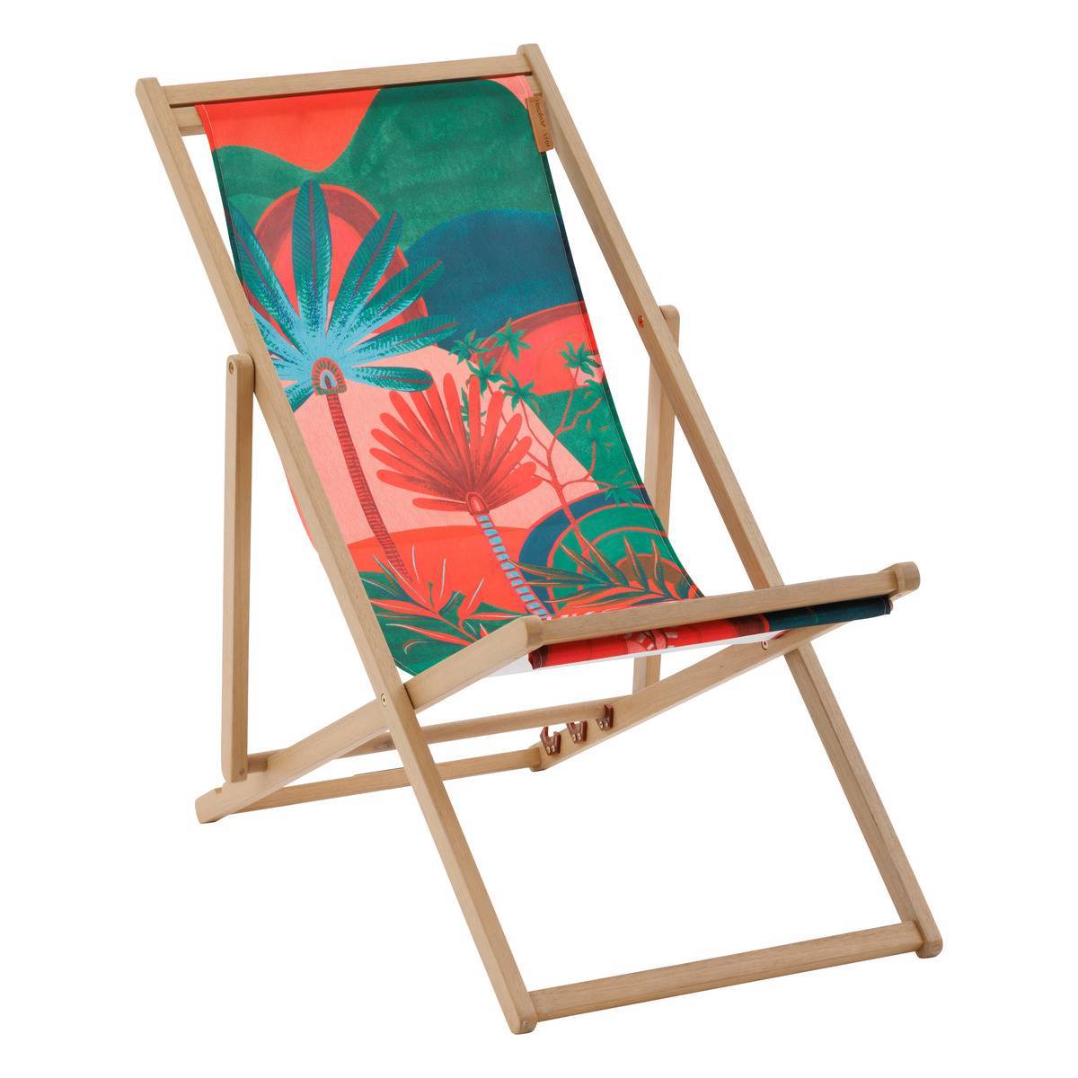Chilienne de jardin en bois "Nauly" polyester et eucalyptus Hespéride