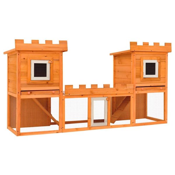 Clapier large d’extérieur avec maison double vidaXL 170174 Clapier large d’extérieur avec maison double vidaXL 170174