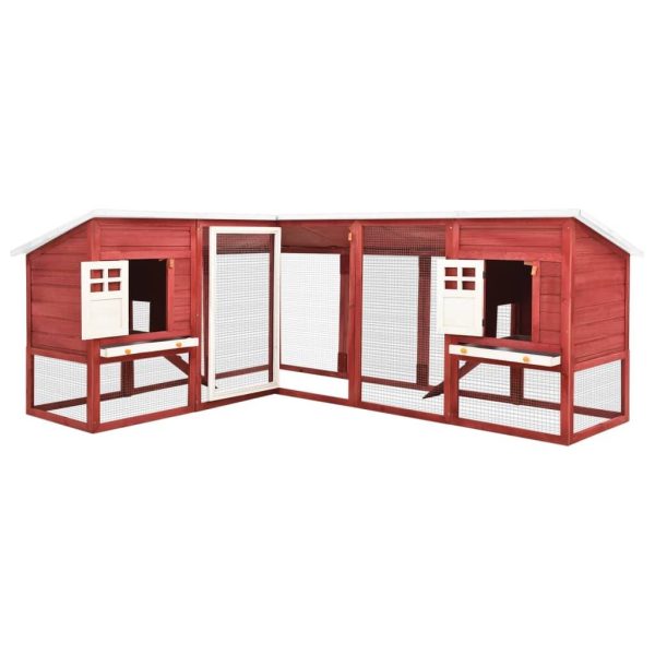 Clapier d’extérieur – Cage d’extérieur avec piste Rouge et blanc Bois de sapin rj515 Clapier d’extérieur – Cage d’extérieur avec piste Rouge et blanc Bois de sapin rj515