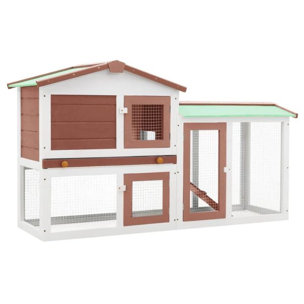 Clapier large d’extérieur – Cage d’extérieur Marron et blanc 145x45x84 cm Bois MP310 Clapier large d’extérieur – Cage d’extérieur Marron et blanc 145x45x84 cm Bois MP310