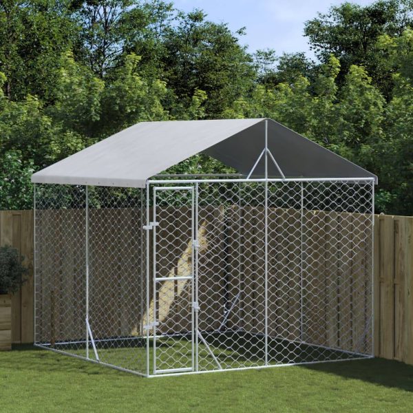 Chenil Extérieur Acier Galvanisé avec Toit de Protection pour Jardin 3x3x2,5 m – ComfortXL Outdoor Living Chenil Extérieur Acier Galvanisé avec Toit de Protection pour Jardin 3x3x2,5 m – ComfortXL Outdoor Living