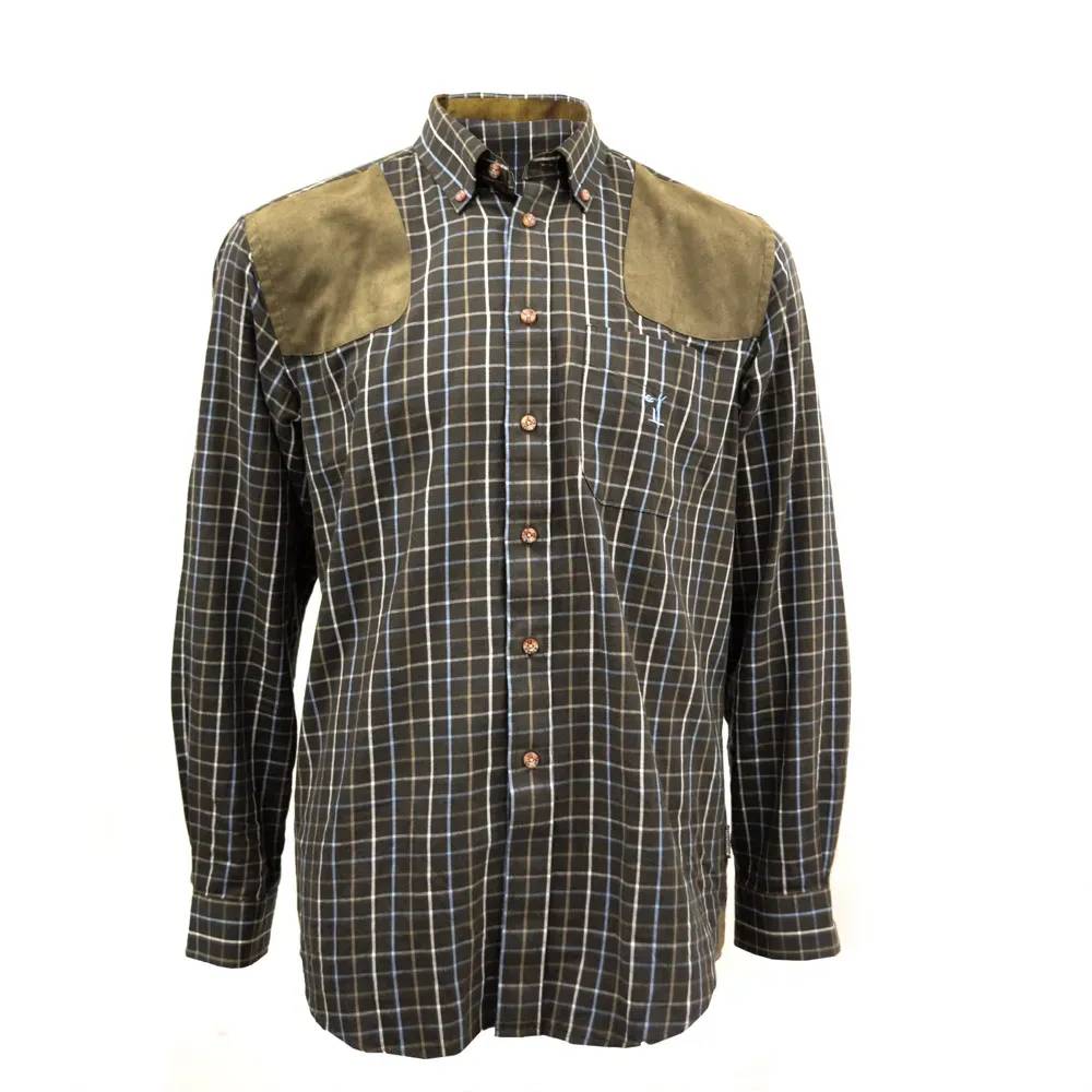 Chemise Percussion Sologne 100% coton marron taille S à 3XL Percussion