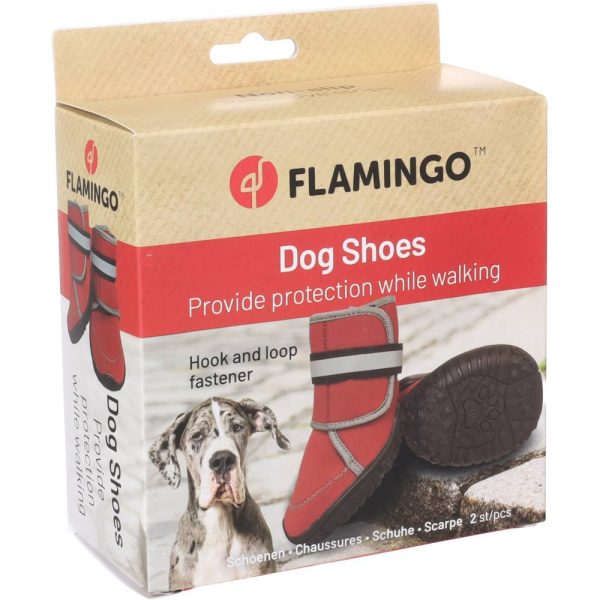 Chaussures Kajan Rouge XXL 10 x 8 cm. 2 pièces pour chien Chaussures Kajan Rouge XXL 10 x 8 cm. 2 pièces pour chien