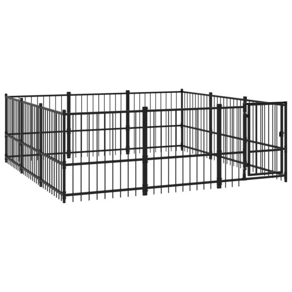 Chenil d’extérieur – Cage d’extérieur – Chenil de jardin pour chiens Acier 8,47 m²