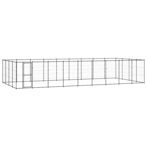 Chenil extérieur cage enclos parc animaux chien d’extérieur pour chiens acier 43,56 m² Chenil extérieur cage enclos parc animaux chien d’extérieur pour chiens acier 43,56 m²