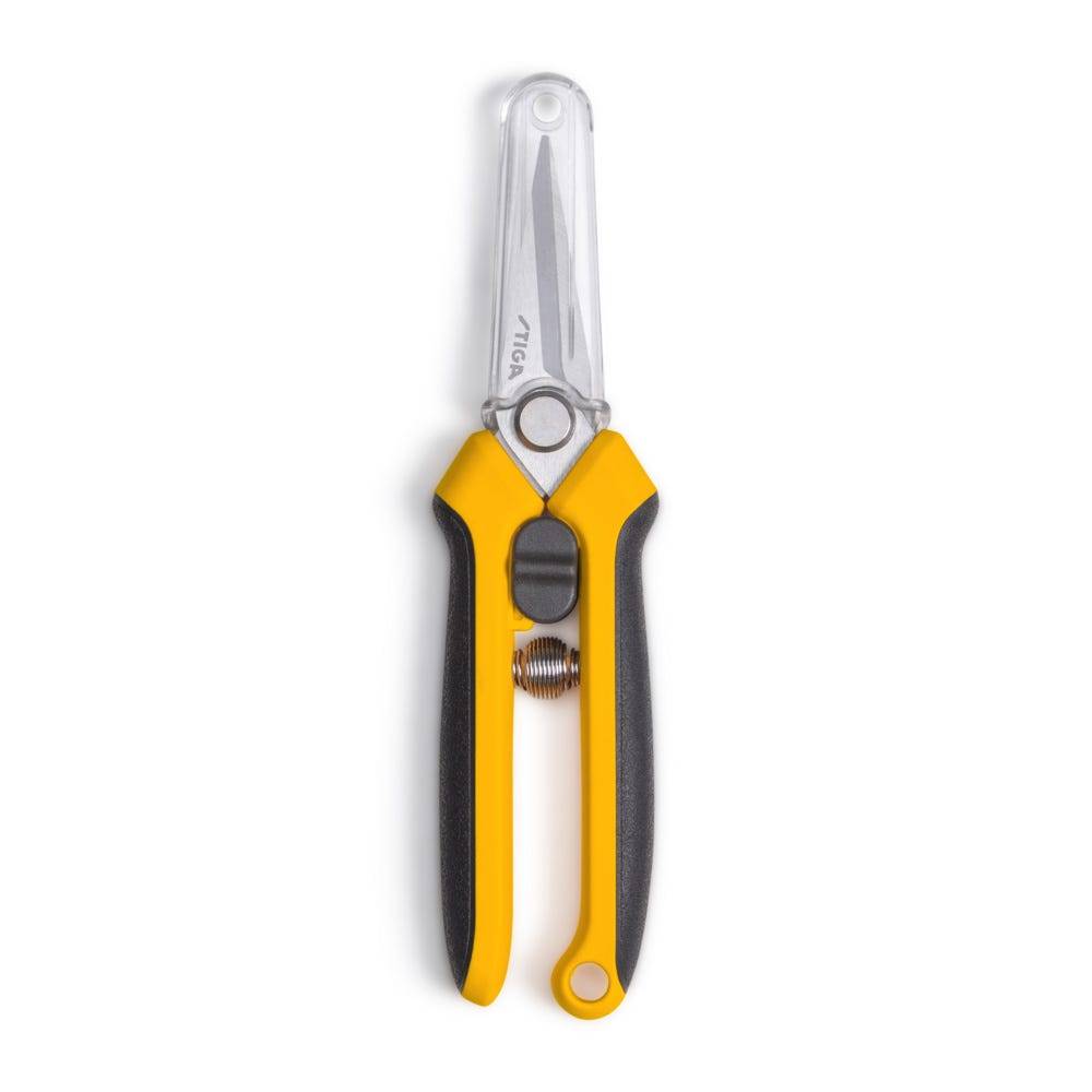 Ciseaux de récolte ST1, Lame inox double tranchant 163 mm, poignée ergonomique à ressort pour fleurs et plantes délicates - STIGA