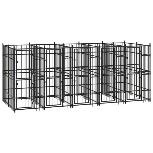 Chenil d’extérieur pour chiens Acier 9,22 m² vidaXL 3097940 Chenil d’extérieur pour chiens Acier 9,22 m² vidaXL 3097940