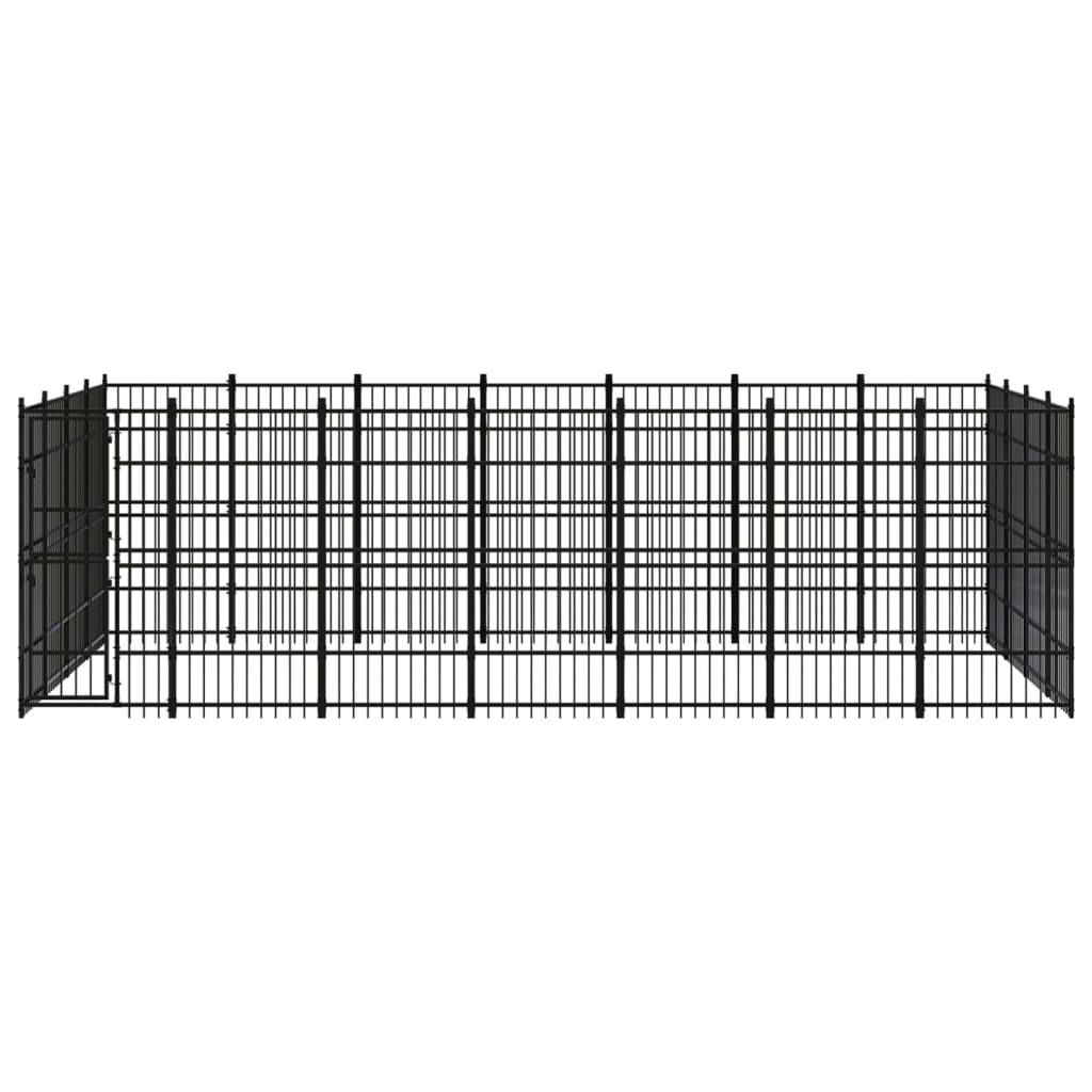 Chenil D'Extérieur Pour Chiens Acier 25,8 M² - vidaXL