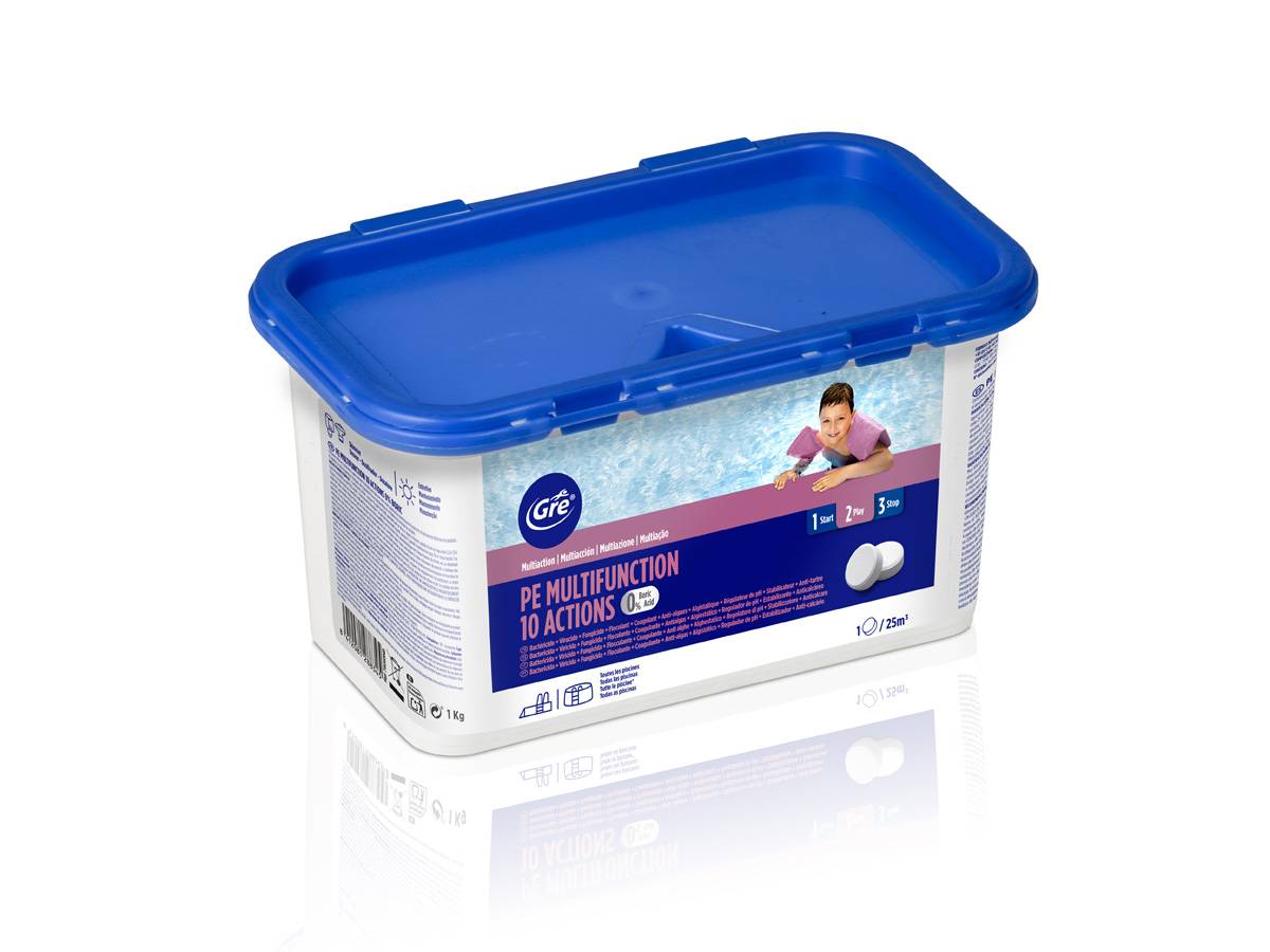 Chlore 10 actions sans acide borique 1 kg - Gré