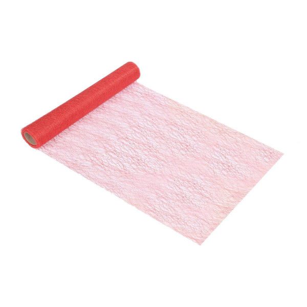 Chemin de Table Jetable «Effet Maille» 30cmx5m Rouge Chemin de Table Jetable «Effet Maille» 30cmx5m Rouge