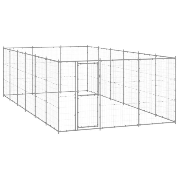 Chenil extérieur Acier galvanisé 21,78 m² vidaXL 3082328