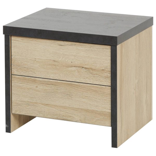 Chevet 1 Porte Effet Bois et Beton Ciré – SIWA Chevet 1 Porte Effet Bois et Beton Ciré – SIWA