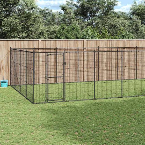 Chenil d’extérieur pour chiens Acier 33,88 m² vidaXL 3082315 Chenil d’extérieur pour chiens Acier 33,88 m² vidaXL 3082315