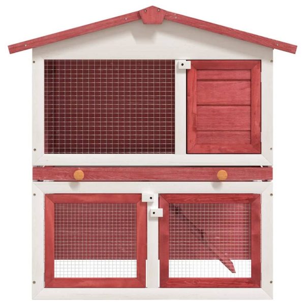 Clapier d’extérieur – Cage d’extérieur 3 portes Rouge Bois rj508 Clapier d’extérieur – Cage d’extérieur 3 portes Rouge Bois rj508
