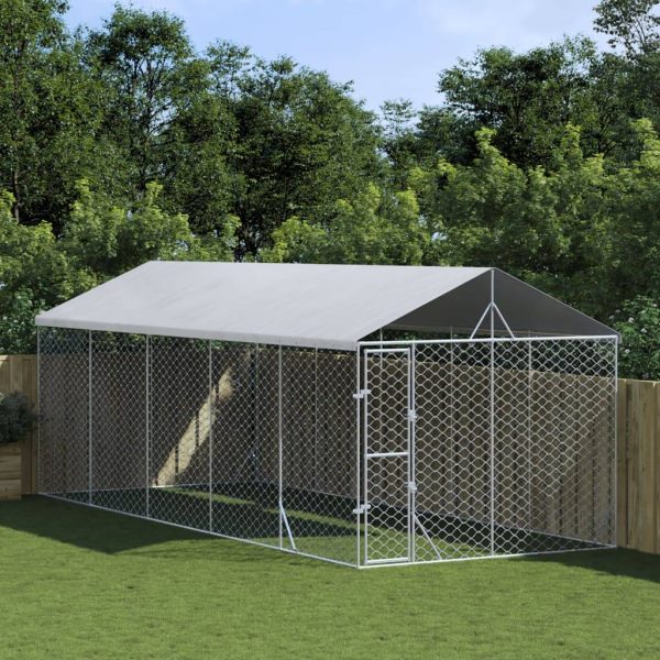 Chenil Extérieur Acier Galvanisé avec Toit de Protection Jardin 3×7,5×2,5 m – ComfortXL Outdoor Living Chenil Extérieur Acier Galvanisé avec Toit de Protection Jardin 3×7,5×2,5 m – ComfortXL Outdoor Living