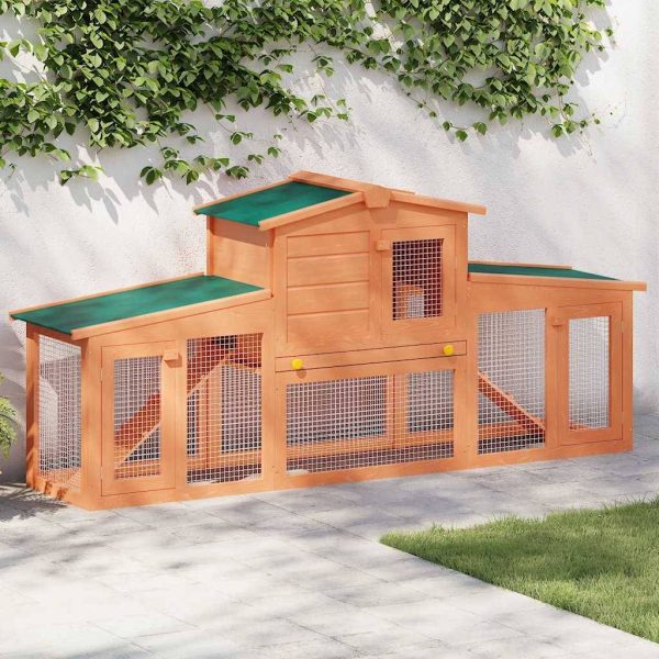 Clapier large pour petits animaux avec toits Bois vidaXL 170163 Clapier large pour petits animaux avec toits Bois vidaXL 170163
