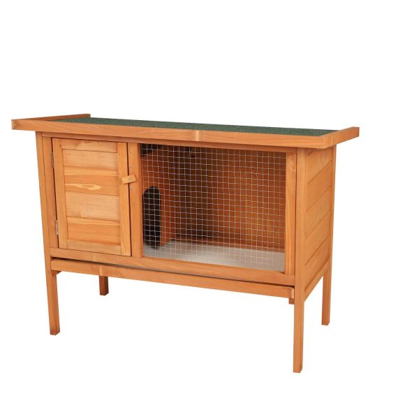 Clapier pour lapin et cochon d’inde en bois naturel sur pied – Toilinux Clapier pour lapin et cochon d’inde en bois naturel sur pied – Toilinux