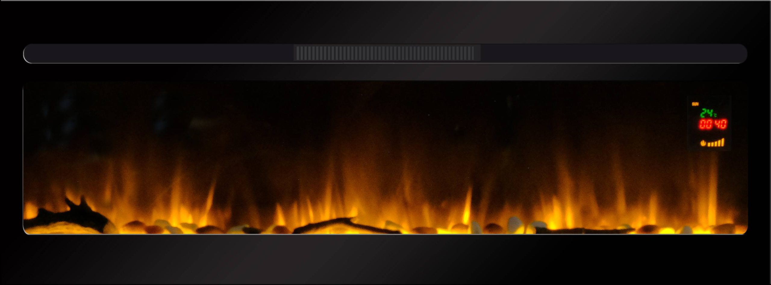 Cheminée électrique Encastrable Elysée XXL 120 cm Effet Flammes LED Chemin'Arte