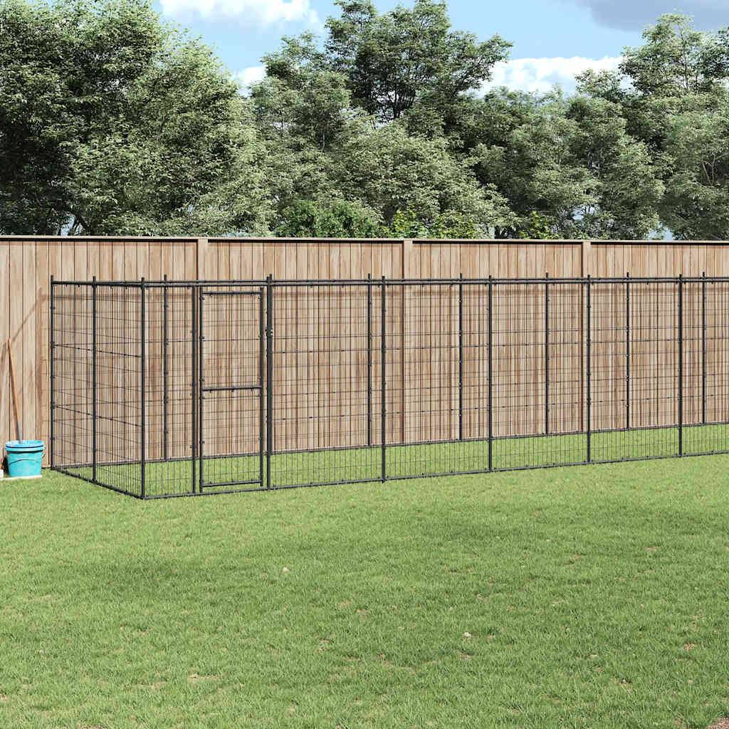 Chenil extérieur Acier 16,94 m² vidaXL 3082300