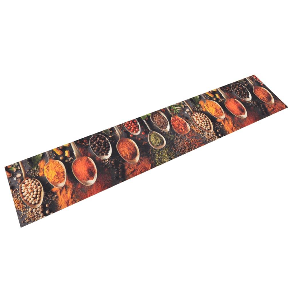 Chemin de Cuisine Moderne Velours Absorbant et Antidérapant Motif Épices en Cuillère 60x300 cm – ComfortXL Outdoor Living