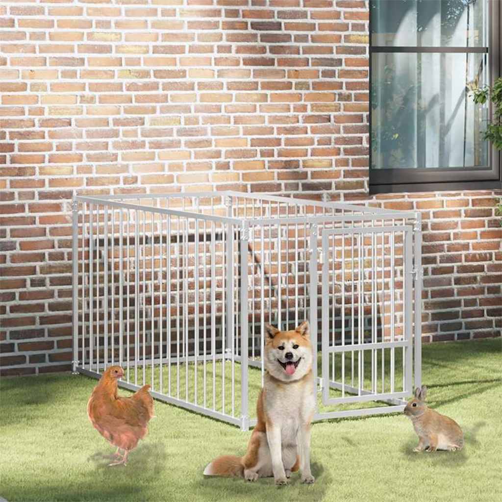 Chenil d'extérieur pour chiens 100 x 200 x 100 cm vidaXL 144488