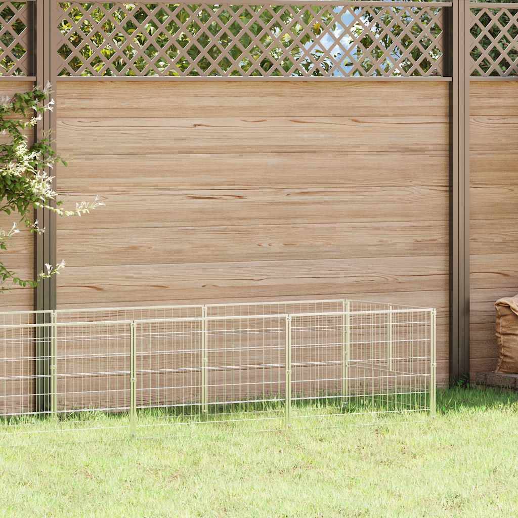 Chenil Argenté 9 m² Acier vidaXL 3082107
