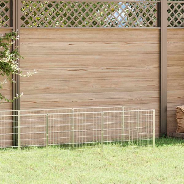 Chenil Argenté 5 m² Acier vidaXL 3082103
