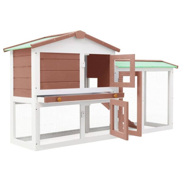 Clapier large d’extérieur – Cage d’extérieur Marron et blanc 145x45x84 cm Bois rj525 Clapier large d’extérieur – Cage d’extérieur Marron et blanc 145x45x84 cm Bois rj525