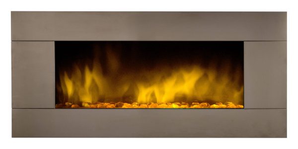 Cheminée électrique Murale Pure Inox XXL 120 cm Effet Flammes LED Chemin’Arte Cheminée électrique Murale Pure Inox XXL 120 cm Effet Flammes LED Chemin’Arte