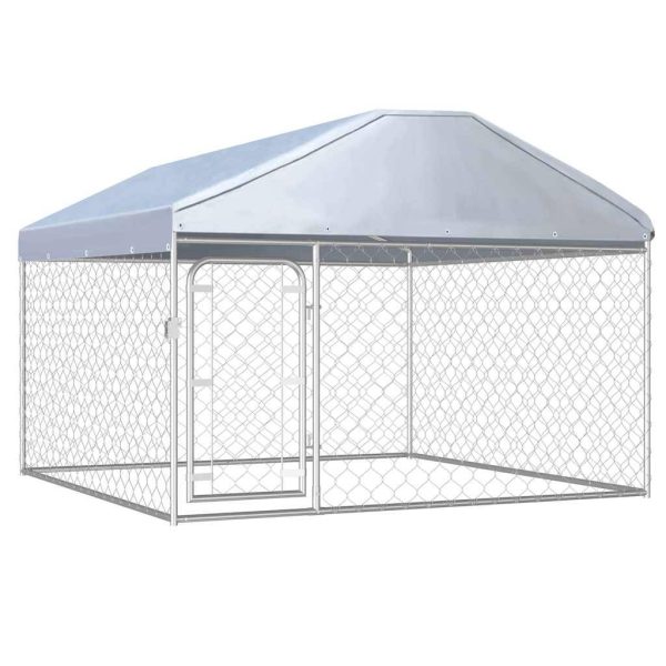 Chenil extérieur avec toit pour chiens 200 x 200 x 135 cm vidaXL 144493 Chenil extérieur avec toit pour chiens 200 x 200 x 135 cm vidaXL 144493