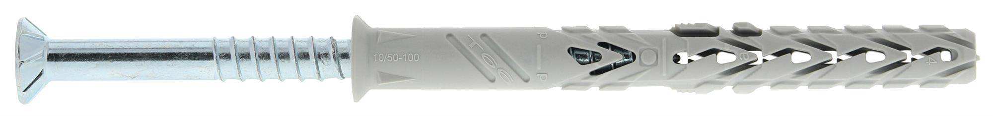 Cheville longue nylon universelle B-LONG X-TREM tête fraisée 10x80/30F boîte de 50 - SPIT - 567957