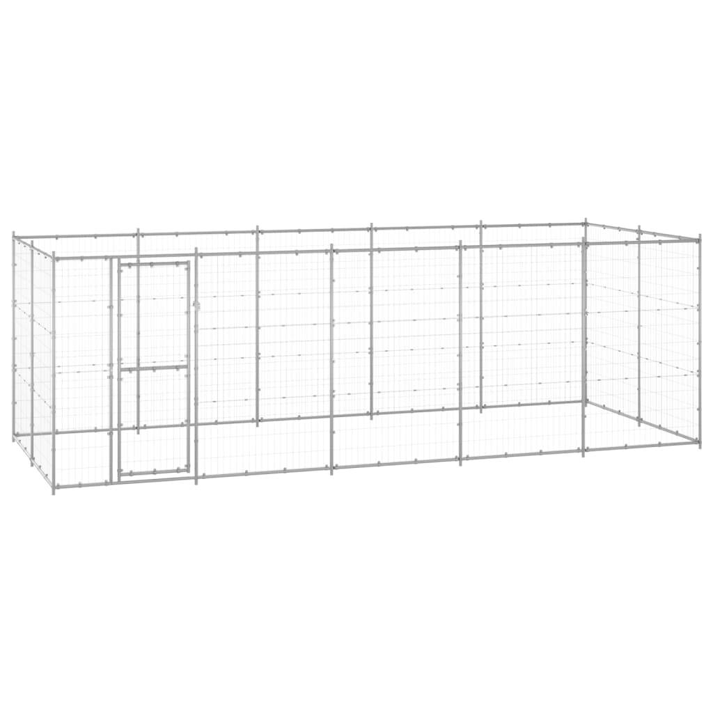 Chenil extérieur Acier galvanisé 12,1 m² vidaXL 3082309