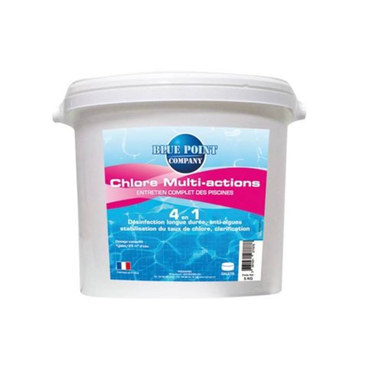 Chlore multi-fonctions galet 250g 5kg 6201902 Blue Point Company