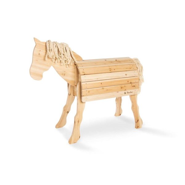 Cheval à bascule en bois massif Niels – Jouet naturel pour enfants