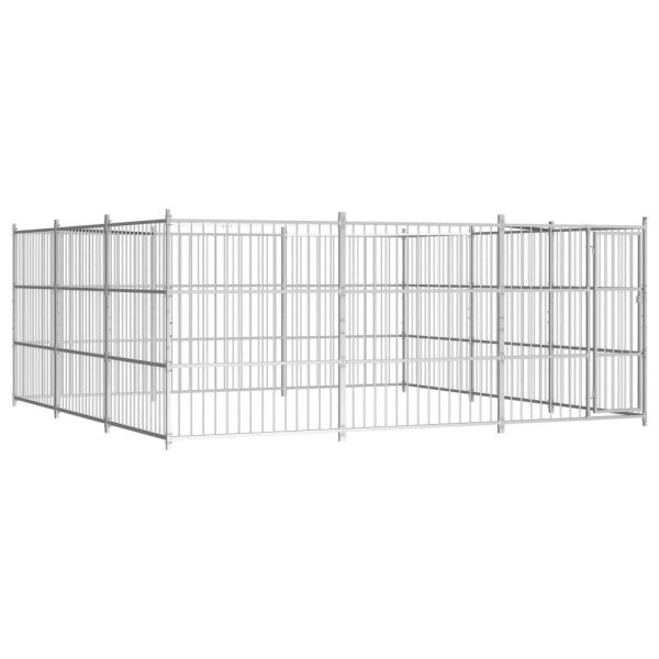 Chenil d’extérieur pour chiens 450 x 450 x 185 cm vidaXL 144626